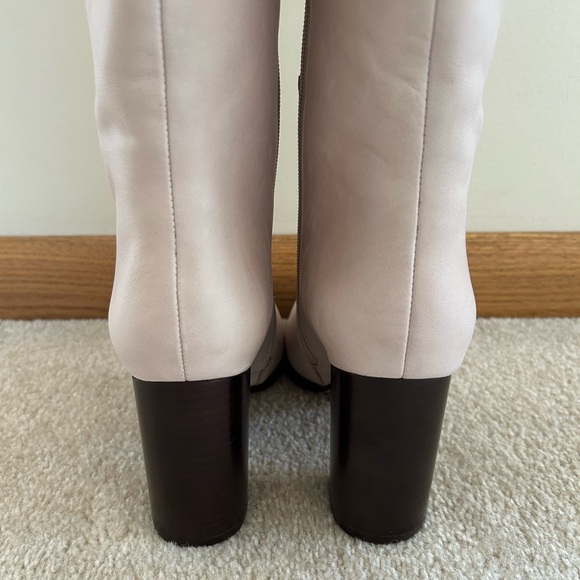NIB Free People Jeffrey Campbell Ollie Over-the-Knee Boots in Light Grey Leather - Picture 10 of 16